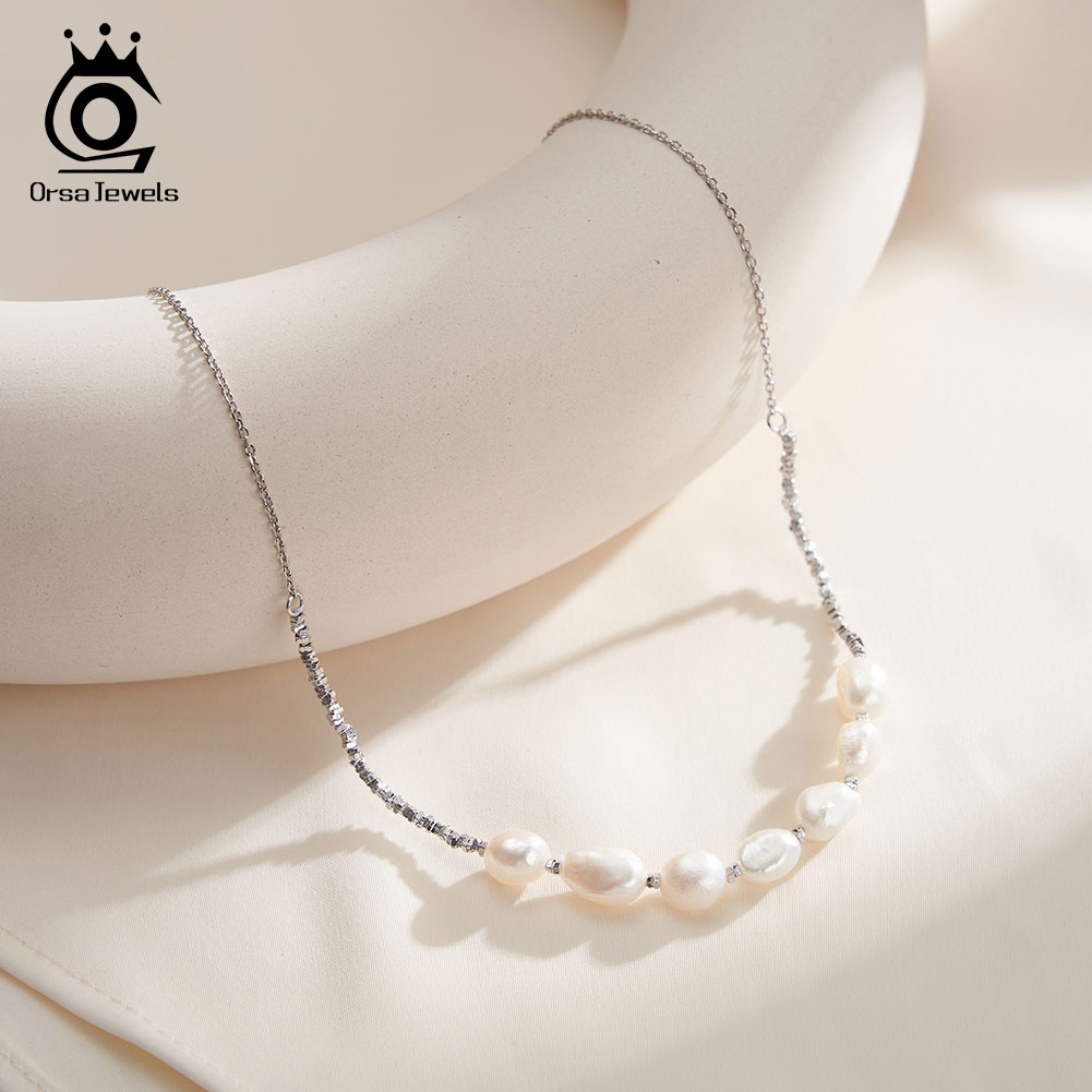 Pearl Choker Necklace Vintage - ORSA JEWELS Vintage 925 en argent