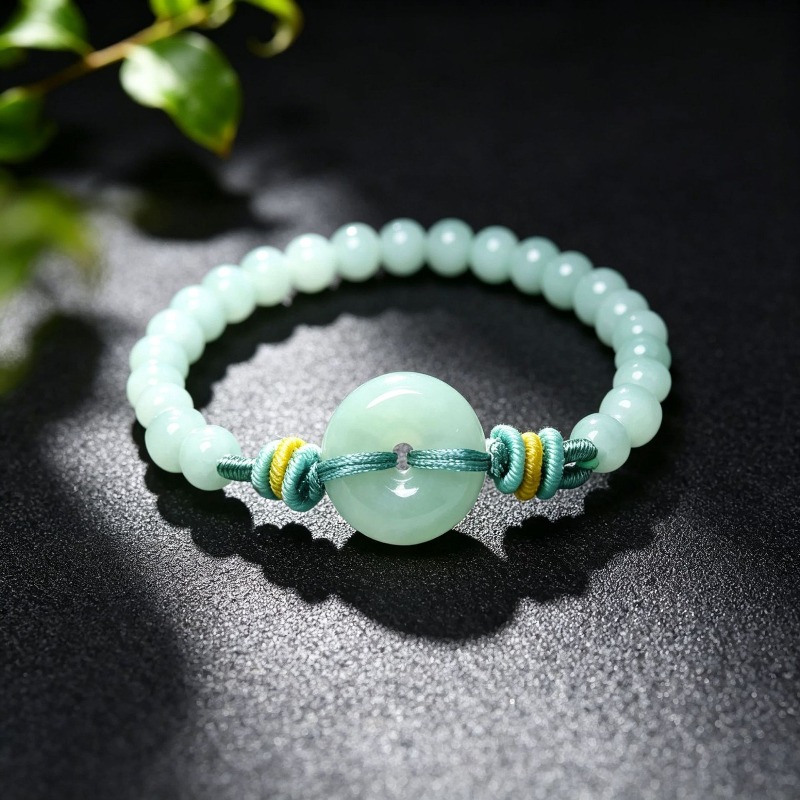 Bracelets - Bracelet de perles en véritable émeraude