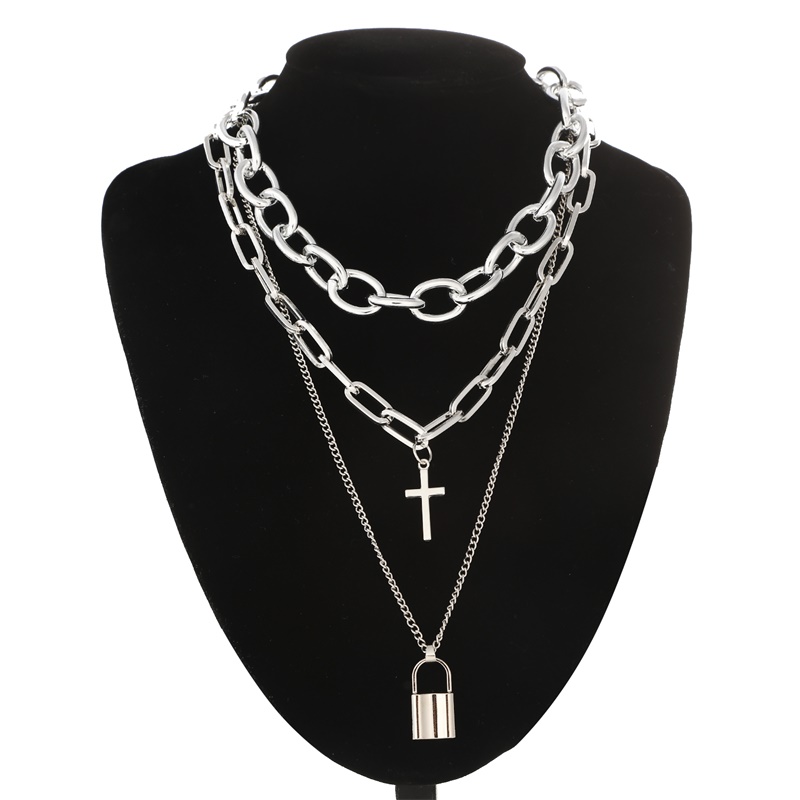 FNQUFUJ – collier en chaîne pu - Layered Pendant Necklace Aesthetic avis et prix