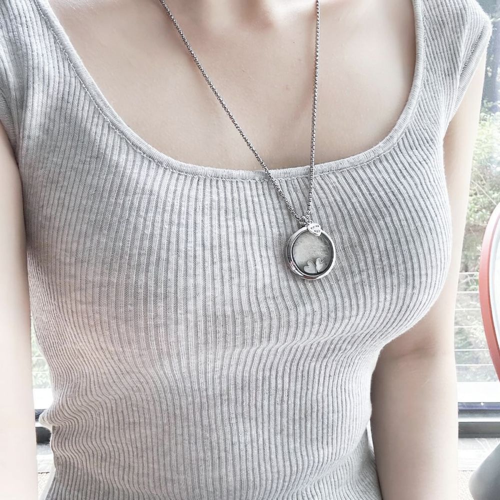 Collier souvenir en forme de c - Heart Locket Necklace Photo avis et prix