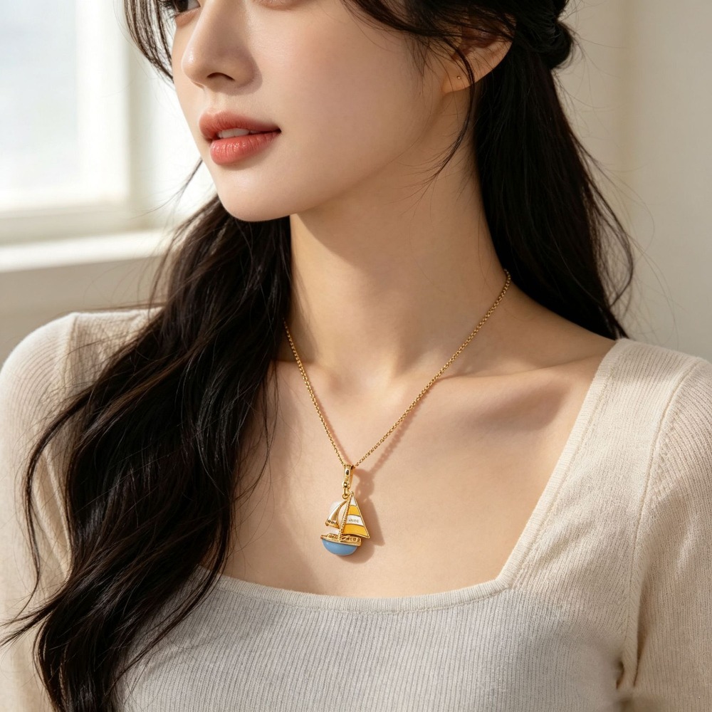Collier élégant avec pendentif - Initial Letter Necklace 18K Gold avis et prix