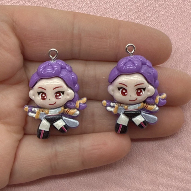Pendentif en résine de dessin  - Earrings avis et prix