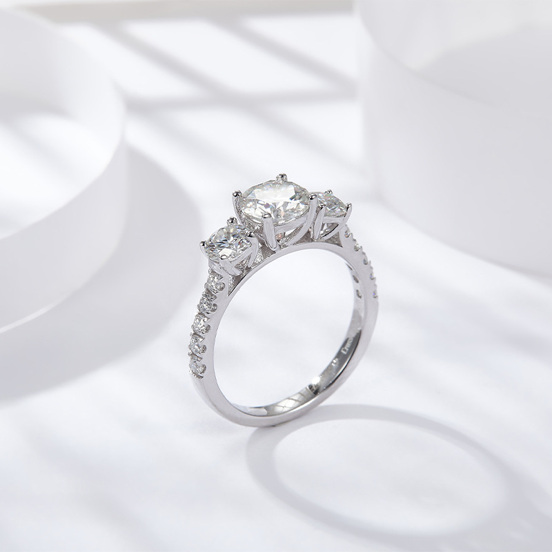 HTOTOH-Bague en diamant Moissa - Moissanite Engagement Ring 1 Carat avis et prix