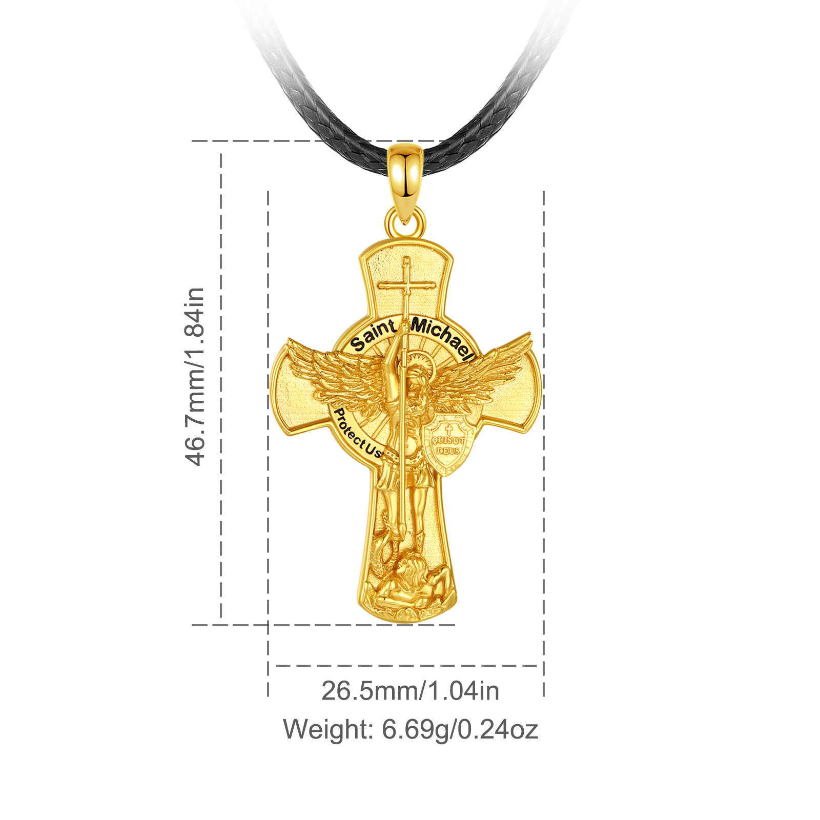 Eudora St. Michael archange co - 925 Sterling Silver Chain Necklace Men avis et prix