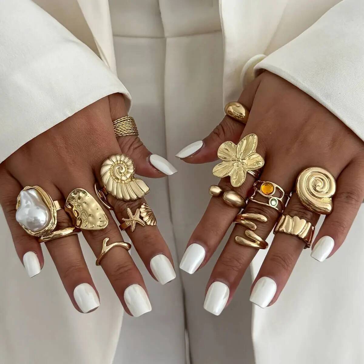 IngeSight.Z 14 pièces/ensemble - Vintage Punk Knuckle Rings Set avis et prix