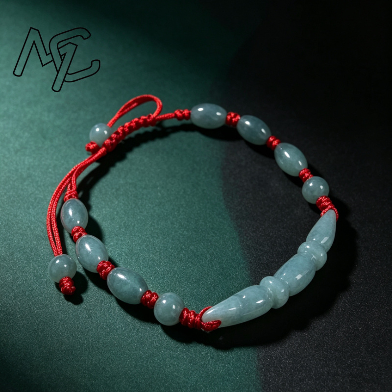 Perles en jade bleu naturel, é - Bracelets avis et prix