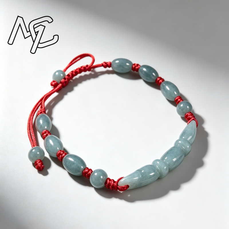 Perles en jade bleu naturel, é - Bracelets avis et prix