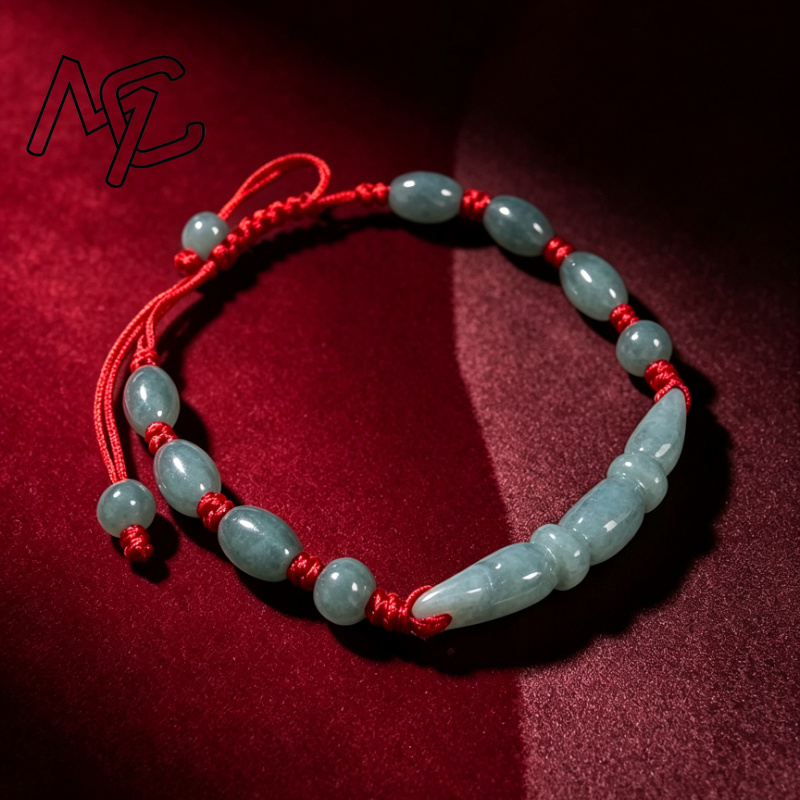 Perles en jade bleu naturel, é - Bracelets avis et prix